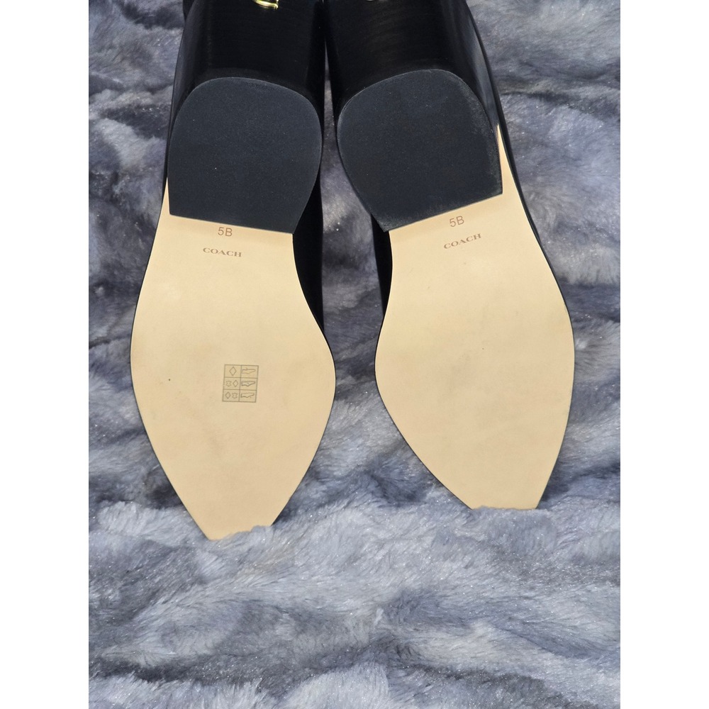 NEW Coach Black Leather Prestyn Bootie Women's Size 5 - Picture 8 of 9